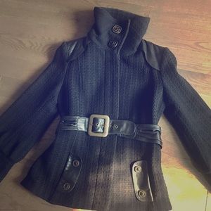Mackage Wool Jacket w/ Leather accents